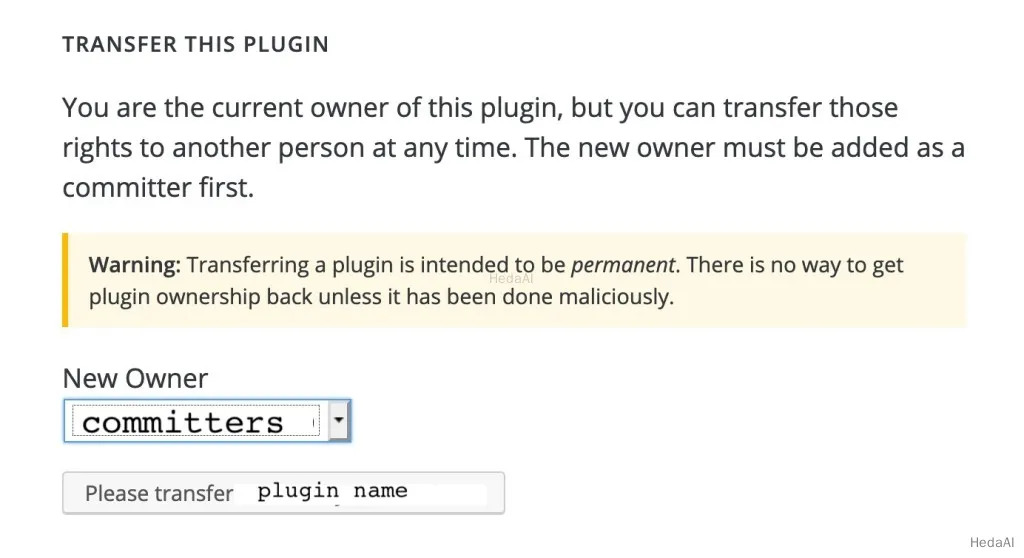 Transferring Your Plugin to a New Owner - img1